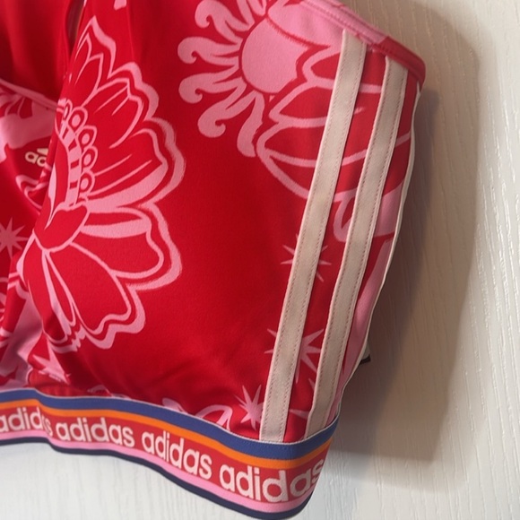 Adidas X Farm Rio Medium Support Training Sports Bra Vivid Red / Bliss Pink 2X - Picture 7 of 13